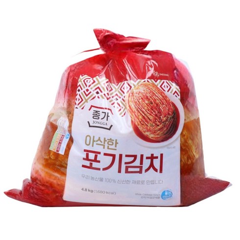 종가집태백 - [종가] 아삭한 포기김치 4.8kg, 1개