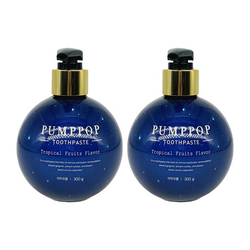 크리오 펌프팝 트로피칼 펌핑치약 구취케어, 300g, 2개