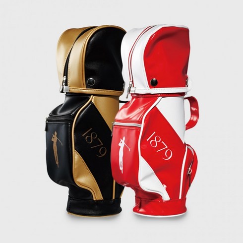 1879 미니 골프백 캐디백 와인케이스 인테리어 소품 파우치백 선물, 레드&화이트