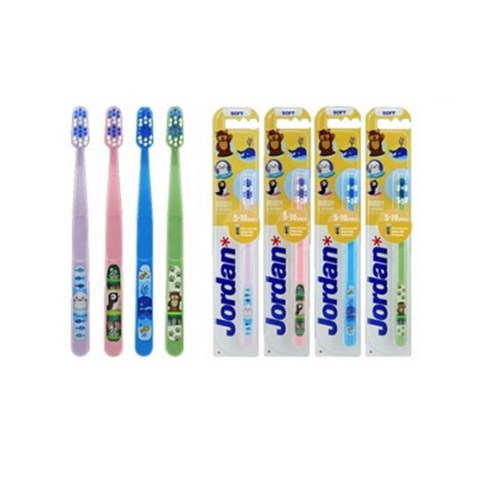 조르단 버디 2단계 어린이 칫솔, 랜덤발송, 1개입, 20개