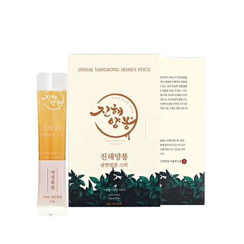 진해양봉 야생화꿀 벌꿀스틱 10개입, 120g, 5개