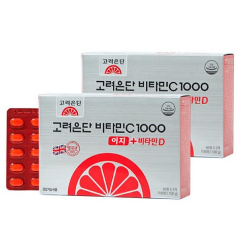 고려은단 비타민C1000 이지+비타민D 600mg x 180정 2박스