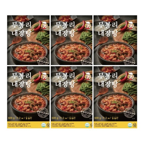 무봉리 내장탕 600g 6팩묶음, 6개