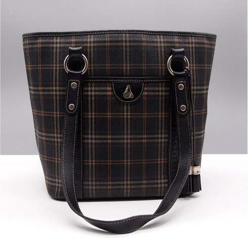 2023년 가성비 최고 빈폴가방 - 빈폴 체크 가죽 중고 여자 숄더백 가방