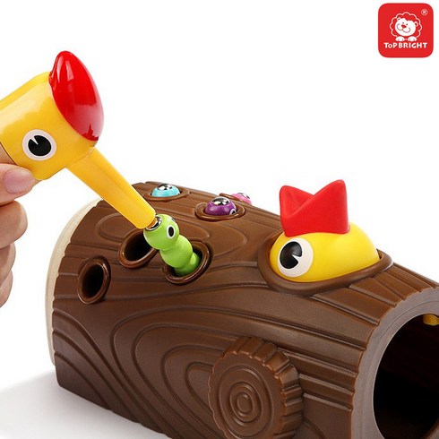 동물먹이주기교구 - [탑브라이트] 딱따구리 먹이주기 집중력향상 원목장난감