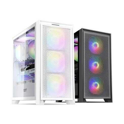 DARKFLASH DARKFLASH DRX70 MESH RGB 강화유리 화이트 (미들타워)