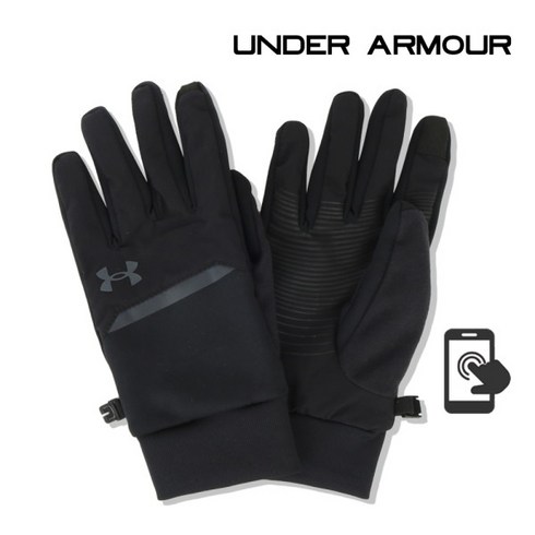 [언더아머] 스톰 플리스 런 방한 장갑 블랙 1373284-001, 색:1373284-001 / 옵션:L