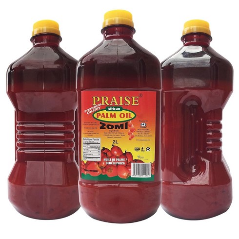 레드팜오일 - Praise Red Palm Oil 2-Liters - Zomi 프레이즈 레드 팜 오일 2리터 - 조미, 1개, 2kg