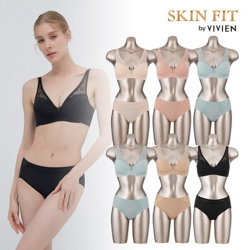 스킨핏 시그니처 FREE FIT - [비비안 스킨핏] SKIN FIT 썸머 에센셜 브라팬티 3세트