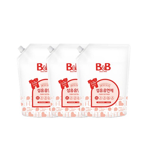 비앤비 NEW 섬유유연제(자스민) 리필형, 1800ml, 9개