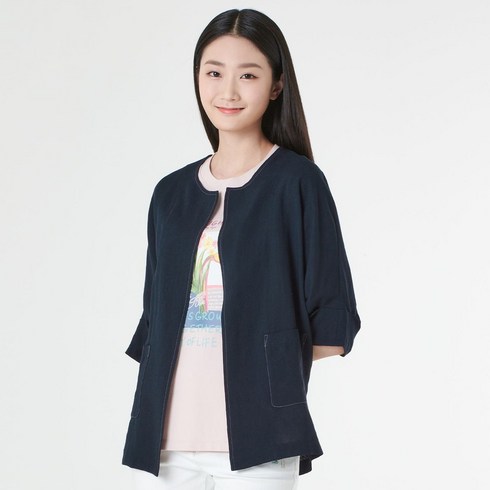 지센 린넨라이크 오픈형 자켓 LCJKM422 NA