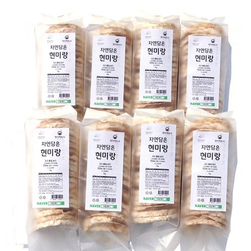 현미 뻥튀기 귀리 통밀 보리 통 곡물 영양간식 8봉지 실속형 어른 아이 쌀 과자, 75g, 8개