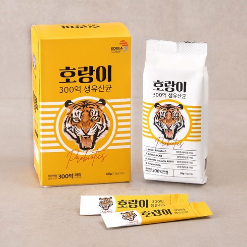 강아지유산균300억 - 호랑이 300억 생유산균 2g x 30p, 단품, 60g, 1개