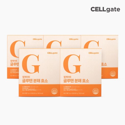 셀게이트 글루텐 분해효소 30포 5박스, 90g