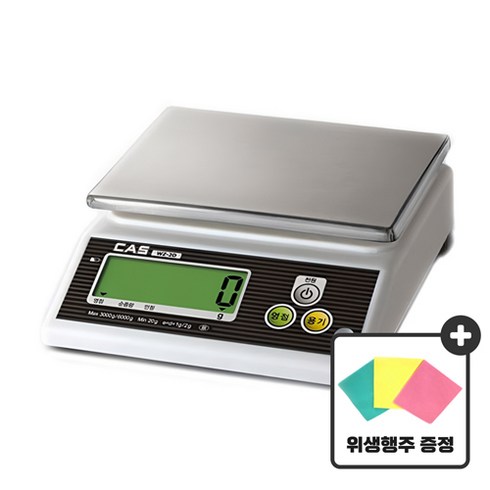 카스 전자저울 WZ-2D 6kg 계량 주방 업소용 식당 저울 사은품증정, 혼합색상