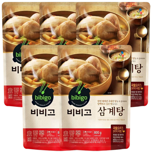 하림 삼계탕 800gX6팩 - 비비고 삼계탕 800g, 5개