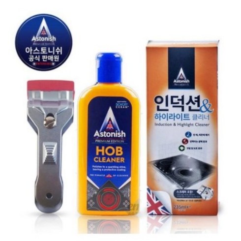 아스토니쉬 인덕션 & 하이라이트 광택클리너 235ml + 스크립퍼, 단품