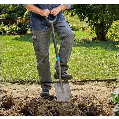 Gardena 가데나 긴삽 117cm 2kg 땅파기 장대삽, 1개