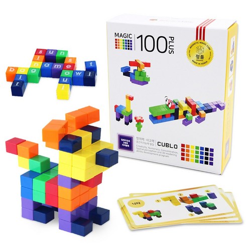 매직큐브 자석블럭 100피스 MC100C, 혼합색상