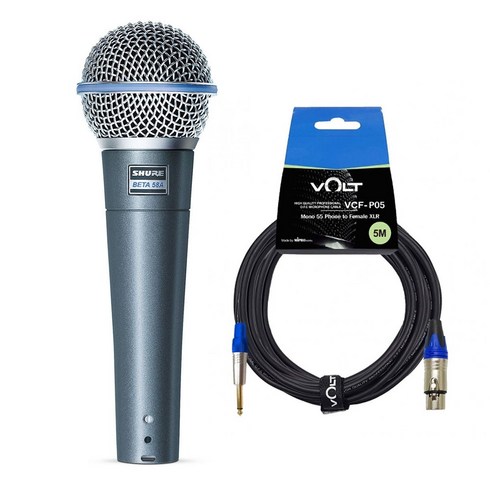 SHURE BETA58A 유선 마이크 슈어 베타58 보컬 공연용 행사용 마이크 [정품/당일출고], BETA58A,XLR-55