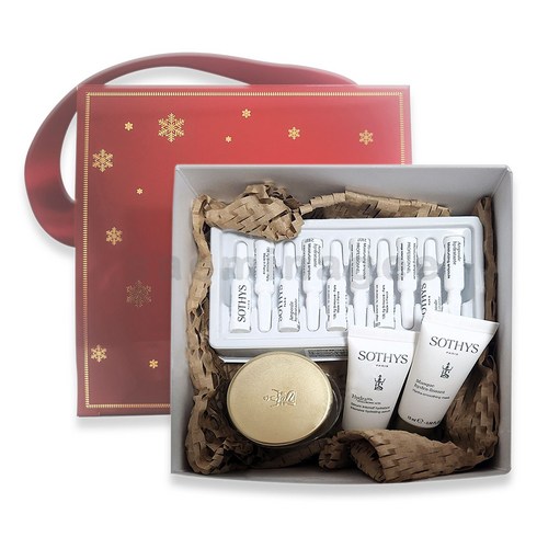 소티스 홀리데이 패키지 기초 선물세트 [모이스춰라이징 앰플 10비알 하이드레이팅 컴포트 유스크림 50ml 인텐시브 하이드레이팅 세럼 10ml 하이드라 스무딩 마스크 15ml], 1박스