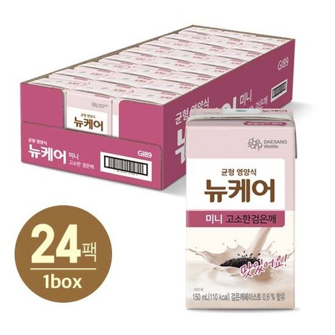 [대상웰라이프] 뉴케어 미니 고소한 검은깨 150mL x 24팩 x 1box, 단품