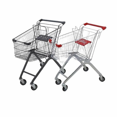 마트카트 카트 카트 소카트 대용량 쇼핑몰 가정용 탈 수 있는 장보기 과일카트, 60리터 아연도금, 1개
