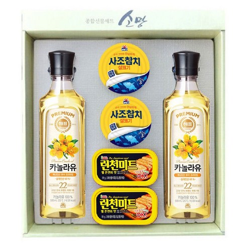 2023년 가성비 최고 오뚜기선물세트 - 오뚜기소망 6P 선물세트 [8세트 / 1박스] 해표카놀라유2p + 참치2p+ 런천2p, 8세트-1박스