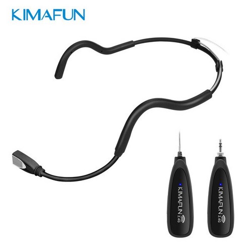 KIMAFUN 2.4G 무선 헤드셋 방수 마이크 시스템 3.5mm 수신기 디자인 피트니스 요가 수업 스피닝 필라테스용, 01 KM-GWP88