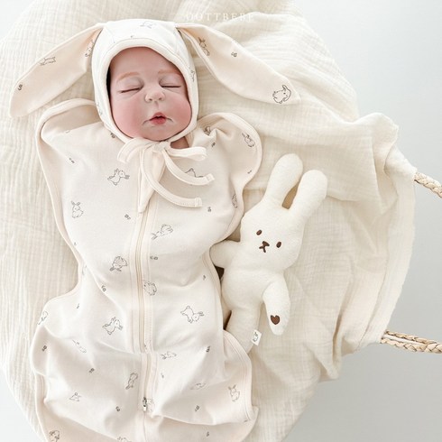 오뜨베베 신생아 봄 여름 속싸개 깡총 스와들 업다운지퍼 모로반사 나비잠싸개 출산선물