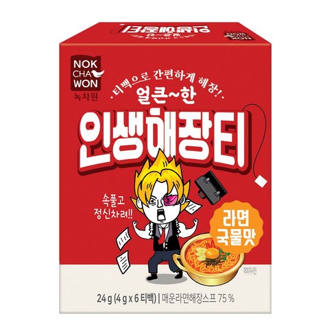 [녹차원] 인생해장티 라면국물맛 4g x 6티백, 단품, 6개, 6개