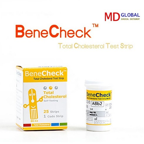 베네첵 BeneCheck 콜레스테롤시험지 25매 검사지 (알콜스왑25매증정) 당뇨관리용품>>혈당측정지, 1개”></a>
                </div>
<div class=
