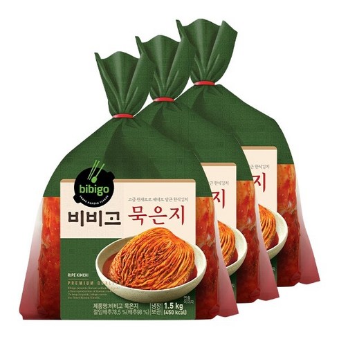 비비고/묵은지1.5KG X 3EA(직택배)/냉장, 단품, 3개, 1.5kg