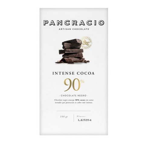 2024년 가성비 최고 판크라시오초콜릿 - PANCRACIO 90 intense dark chocolate tablet 스페인 판크라시오 90퍼센트 카카오 다크 초콜릿 100g 10팩, 10개