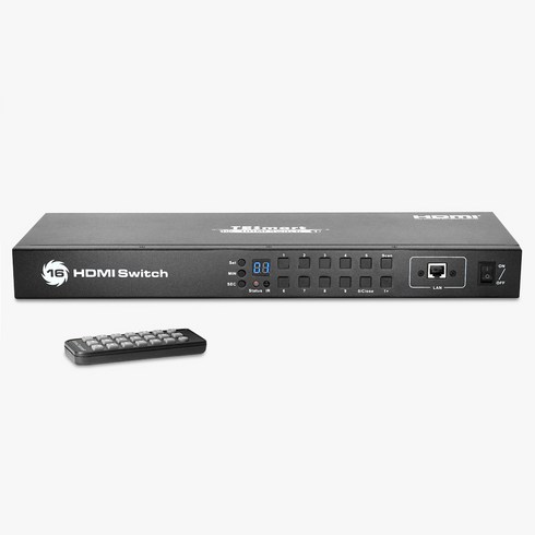 티이스마트 16:1 HDMI 선택기 16포트 셀렉터 스위치, 16:1 HDMI 선택기 4K@30Hz