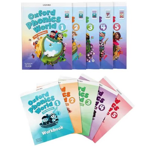 옥스포드 파닉스 월드 Oxford Phonics world 1 2 3 4 5 교재+웨크북세트 옵션별 구매, 레벨1-5레벨 교재+워크북 10권