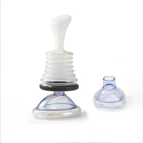 질식 방지 응급 처치 마스크 키트 가정 성인 및 어린이, 블랙, 1개