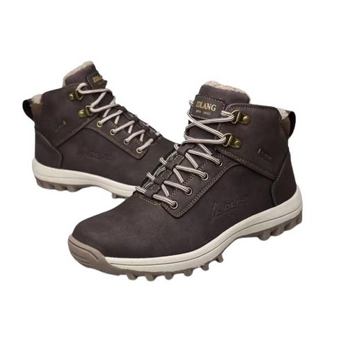 도오빠 드블랑 남성 기모 부츠 트래킹화 워킹화 안감 레이스업 워커 하이탑 빅사이즈 겨울 남자트래킹화 발편한 신발 250~290mm