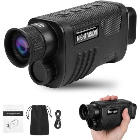 BETOYOU Night Vision Monocular 8X 줌 Digital Telescope 1080p Photo & Video Gogles 휴대용 적외선 주간 및 야간 사냥