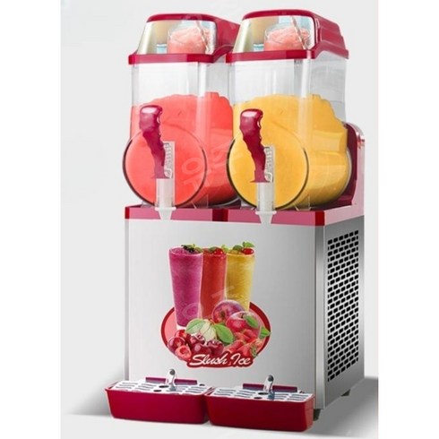 유주글로벌 슬러시기계 빙삭기 슬러쉬메이커 칵테일 뷔페, 이중 실린더 냉온 음료 기계