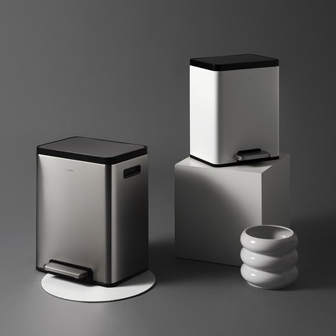 한샘 시그니쳐 스텐페달 휴지통 (4종 택1), 12L 화이트(D), 화이트, 1개