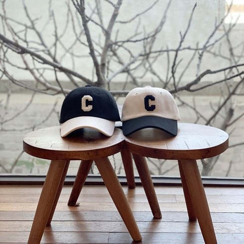 미니 C 부클 로고 투톤 배색 & 원 컬러 코튼 볼캡 야구모자 베이스볼 모자 캡모자 4컬러 / 마이비클로젯