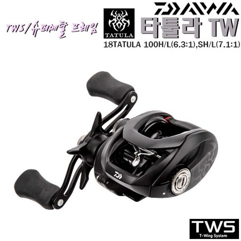 2023년 가성비 최고 다이와베이트릴 - 다이와 18 타툴라 TW 베이트릴, 혼합색상, 100H