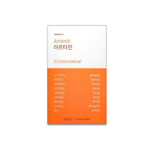 체크오 아르타민 2박스 레몬맛 총 4주분 마시는 아르기닌비타민 - 체크오 아르타민 아르기닌 고함량 활력 비타민, 1개