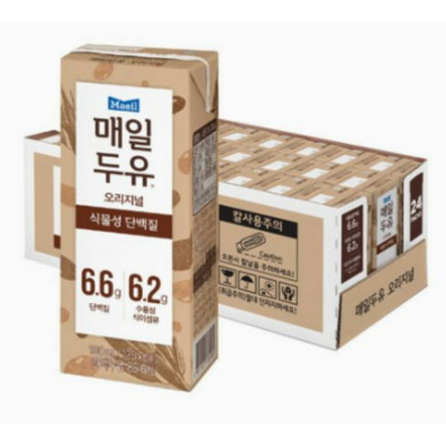 매일유업 매일두유 식이섬유, 190ml, 24개