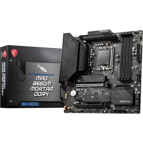 MSI MAG B660M 모르타르 인텔 LGA 1700 마이크로 ATX DDR4 마더보드