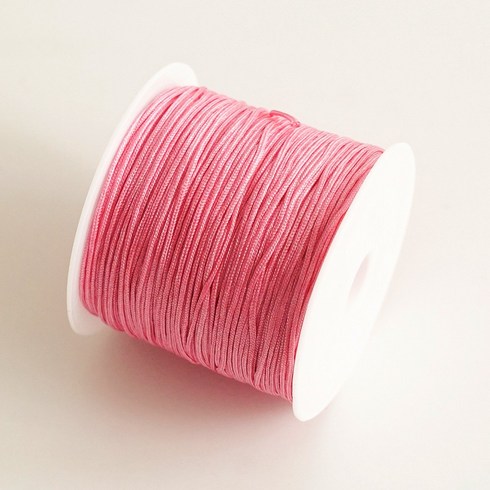 매듭끈 - 나일론 매듭실 매듭끈 0.8mm 팔찌 만들기 재료, 1개, [01번 캔디핑크] x 50m