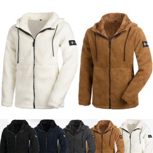 딩고 아웃도어 남여공용 양털 후드 집업 자켓 후리스 뽀글이