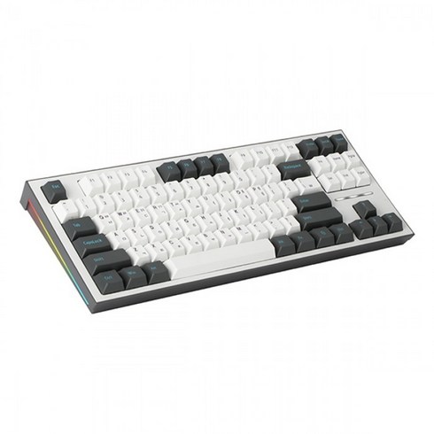 COX 이색사출 사이드 RGB 기계식 키보드 갈축, CK01PBT, 그레이 + 화이트, 일반형