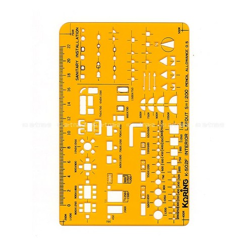 KORING(코링) 템플릿 K-502 (1/200가구형판)
